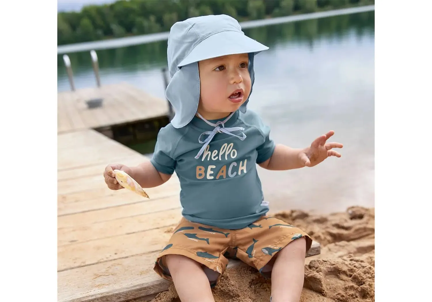 Lässig short de bain bébé couche intégrée UV80
