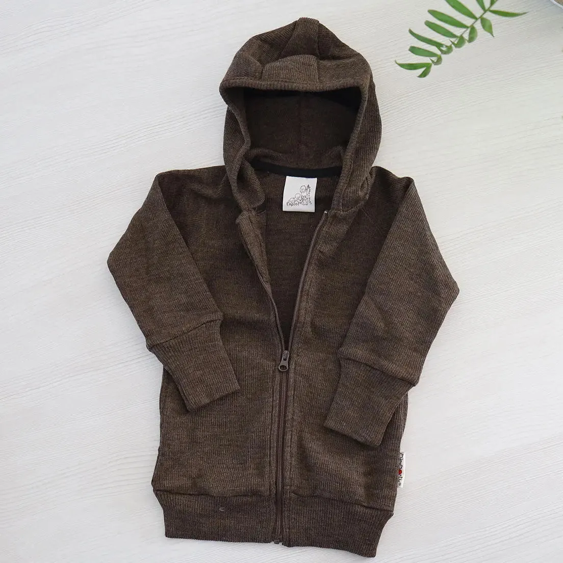 Manymonths gilet zippé laine mérinos capuche