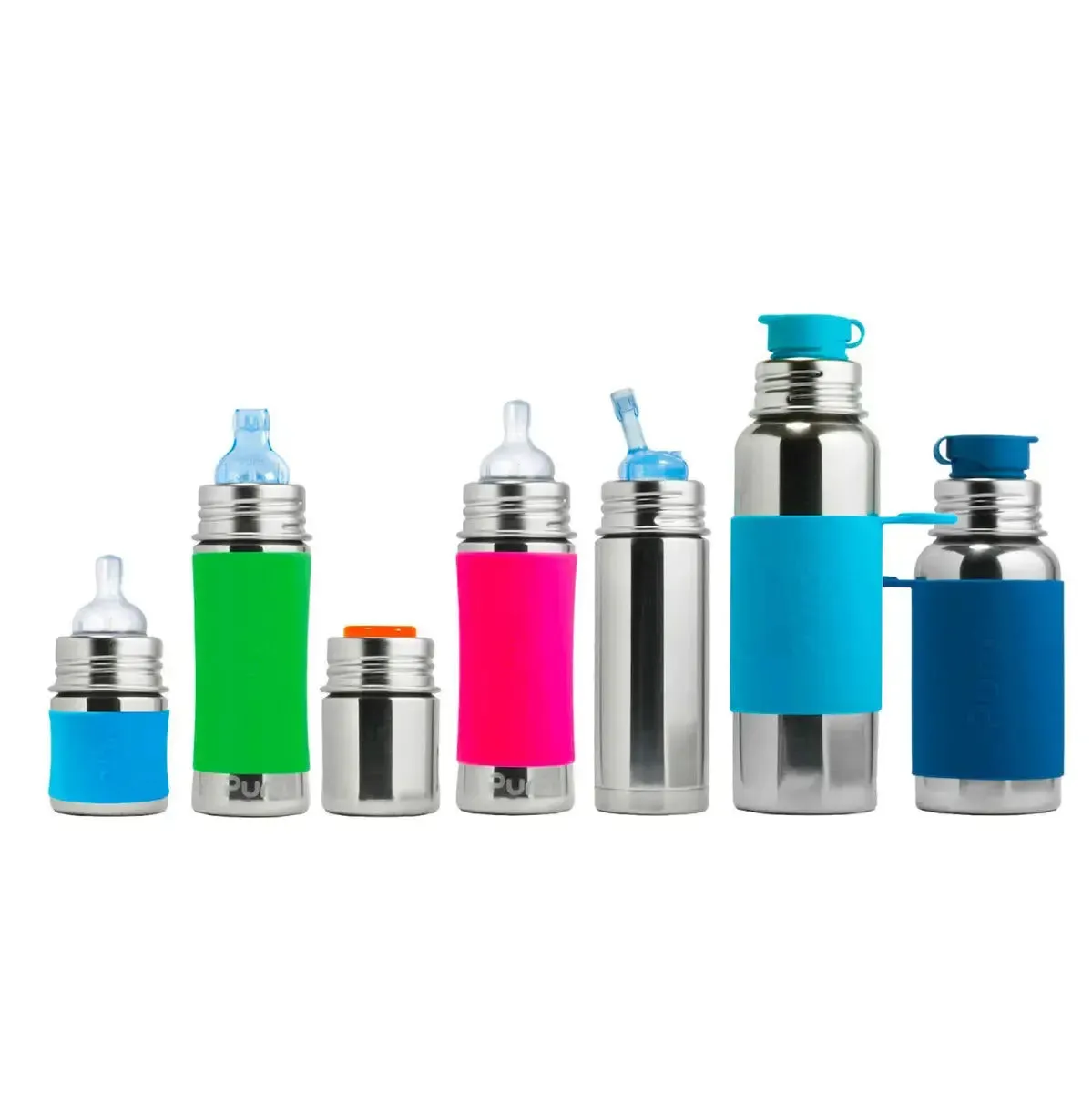 Pura Free gourde inox paille silicone 325 ml