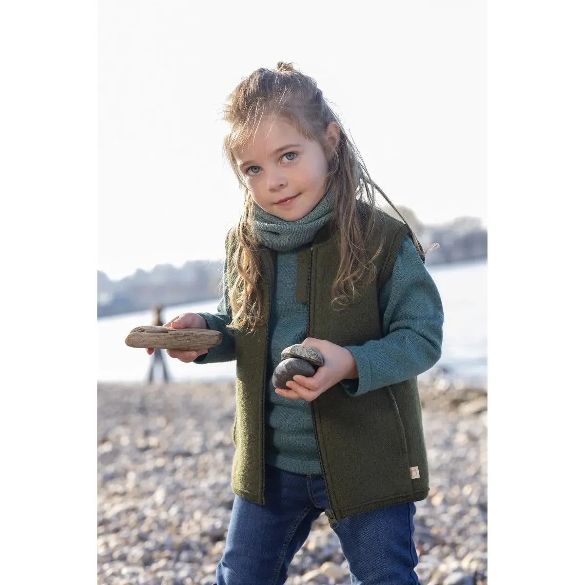 Disana veste sans manches laine bouillie bio chaude