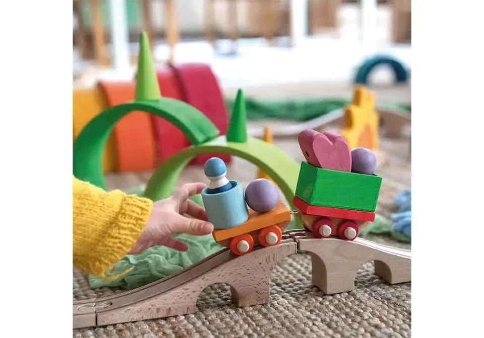 Grimm's Train jeu de construction bois 17 pièces