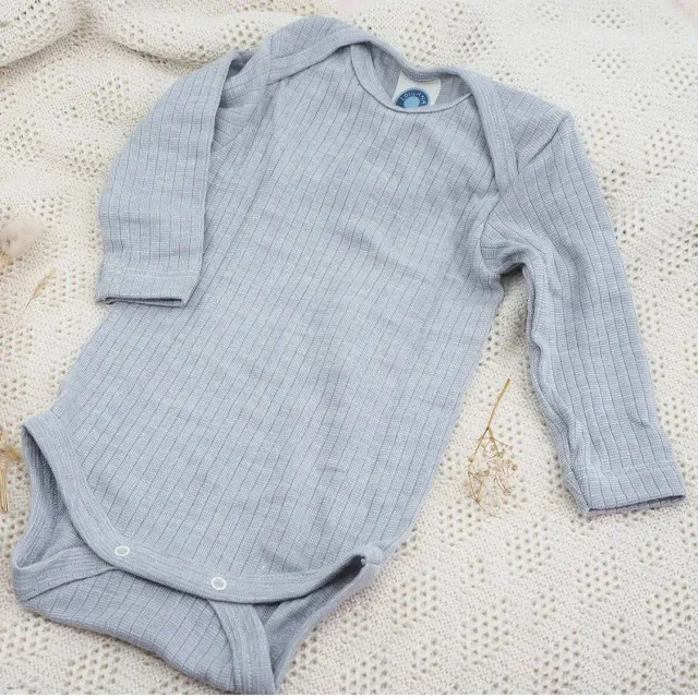 Cosilana body manches longues bébé laine soie coton bio