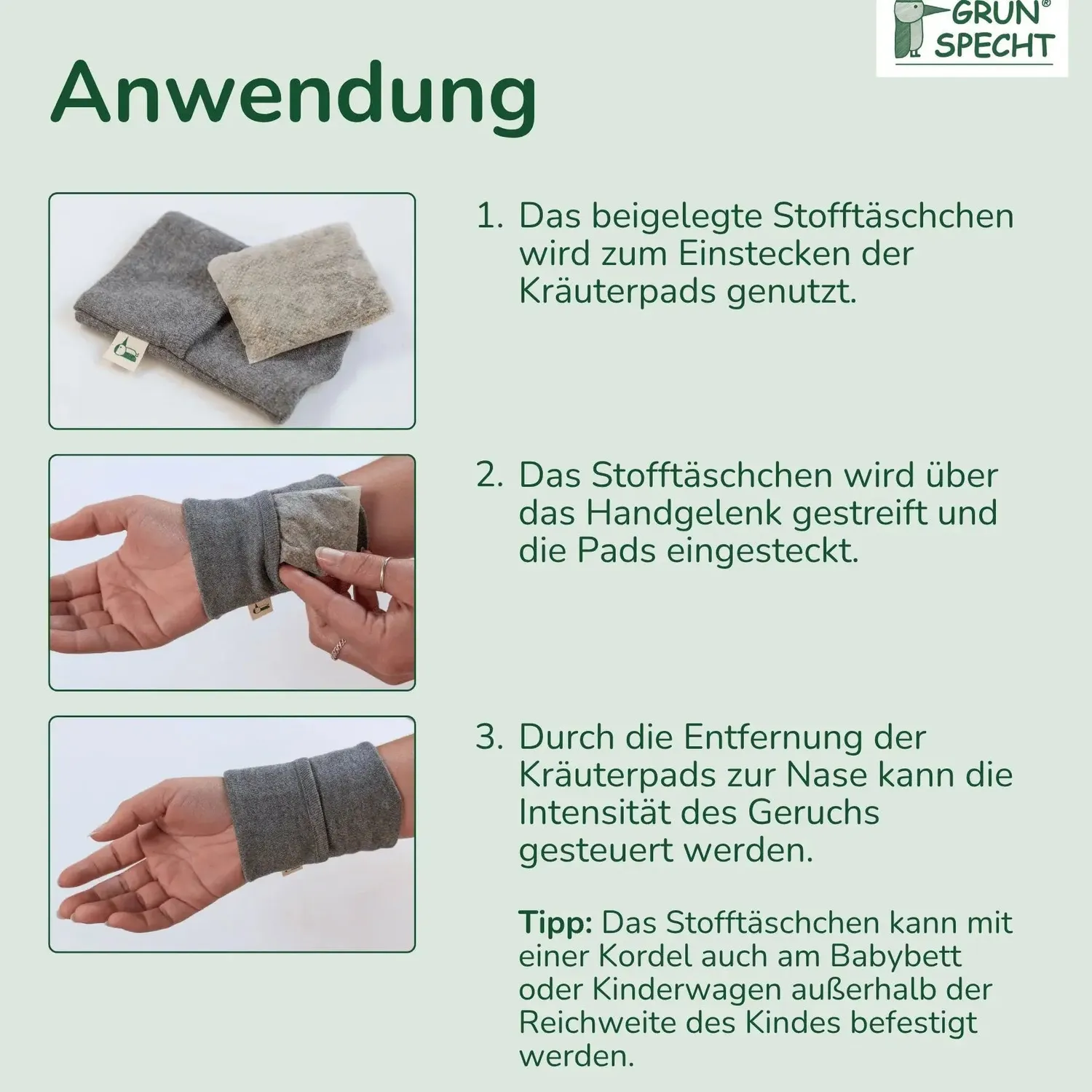 Grünspecht Herbes Apaisantes coussinets lavande