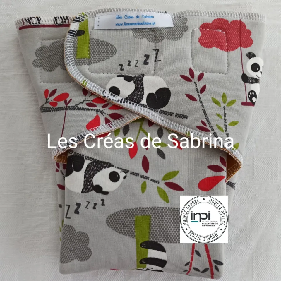 Les Créas de Sabrina Préplate à scratchs couche lavable