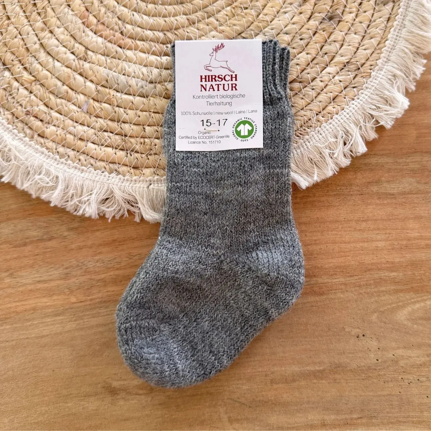 Hirsch Natur chaussettes laine enfant épaisses