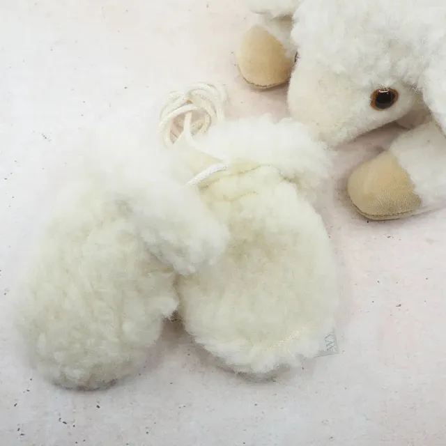 Saling Bébé moufles laine vierge Naturel 0-18 mois