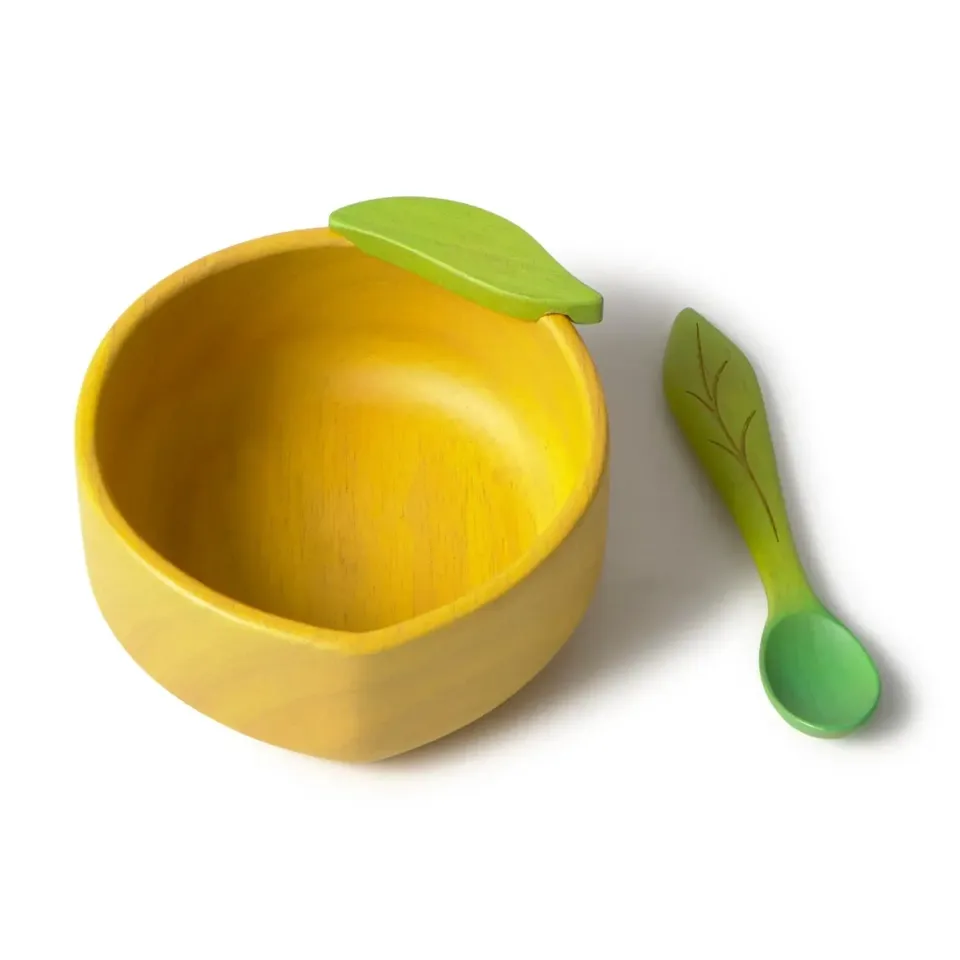Oli & Carol set repas bébé bois bol cuillère
