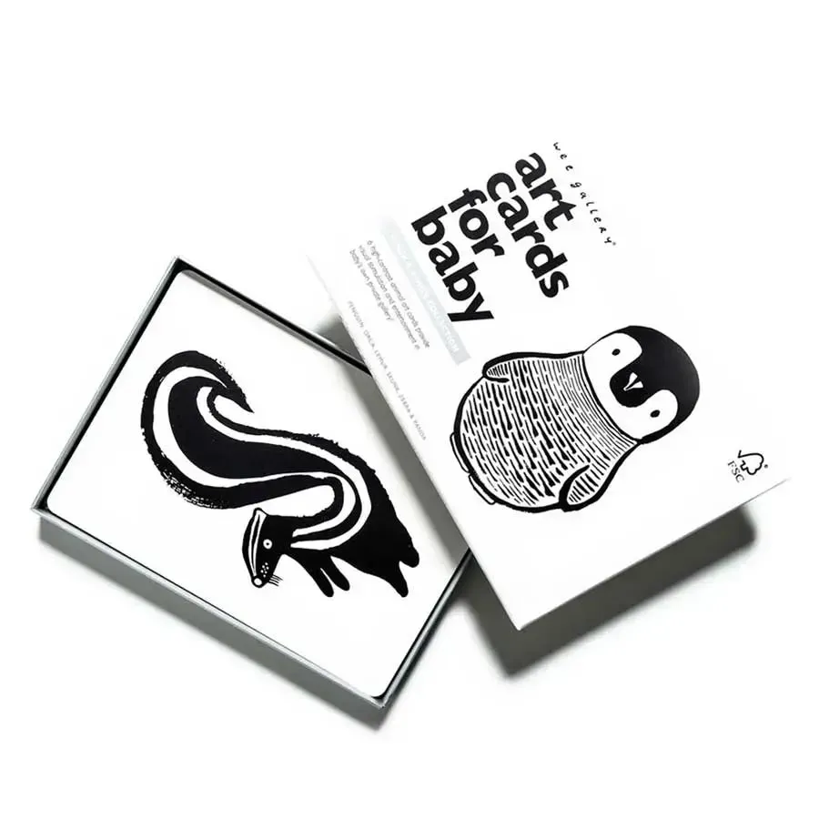 Wee Gallery cartes éveil bébé noir et blanc 6 contraste