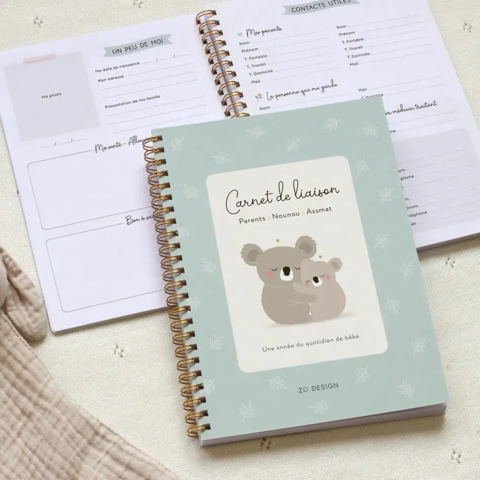 Zü carnet de liaison parents-nounou A5 1 an