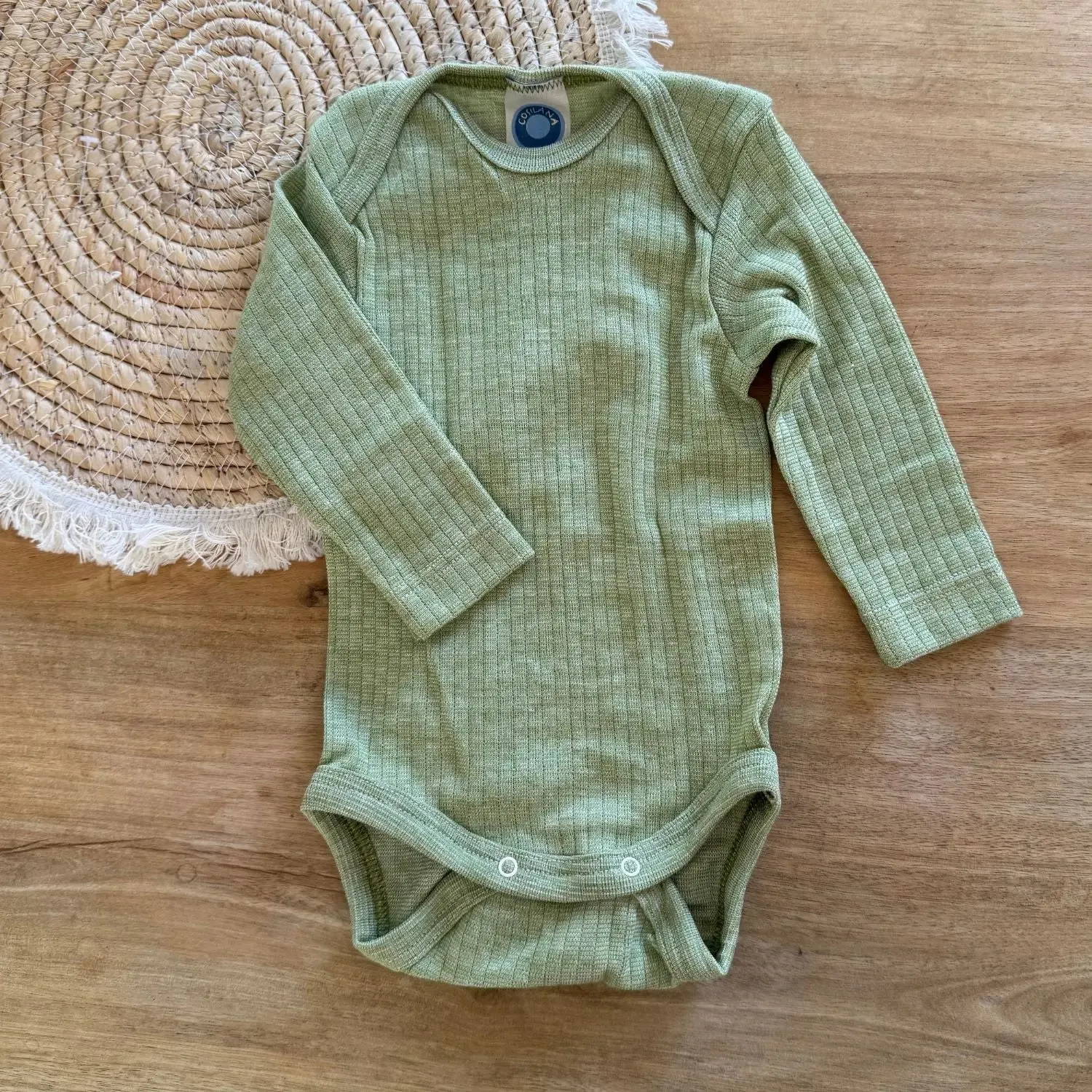 Cosilana body manches longues bébé laine soie coton bio