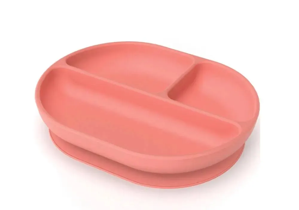 Ekobo Assiette bébé à ventouse 3 compartiments silicone