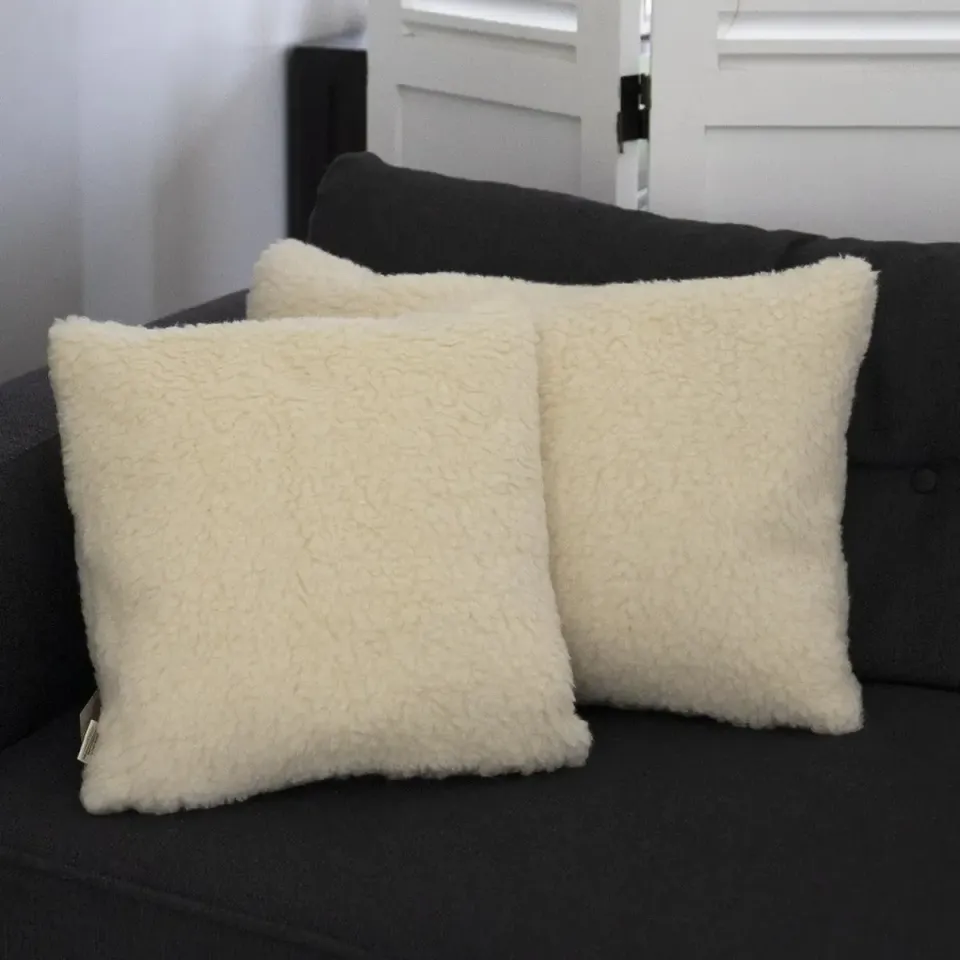 Saling housse coussin pure laine vierge