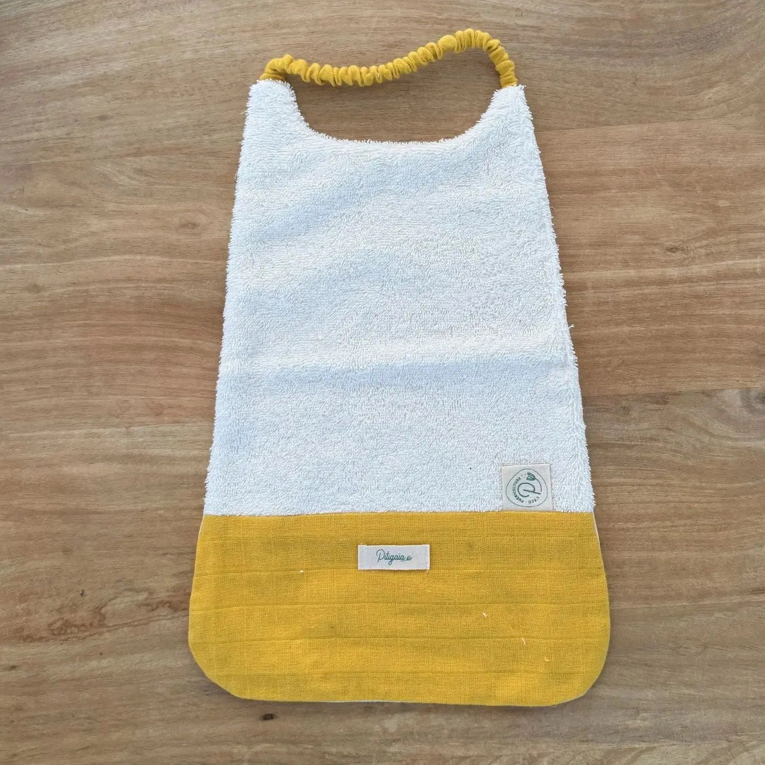 Pitigaïa bavoir élastiqué coton bio repas bébé