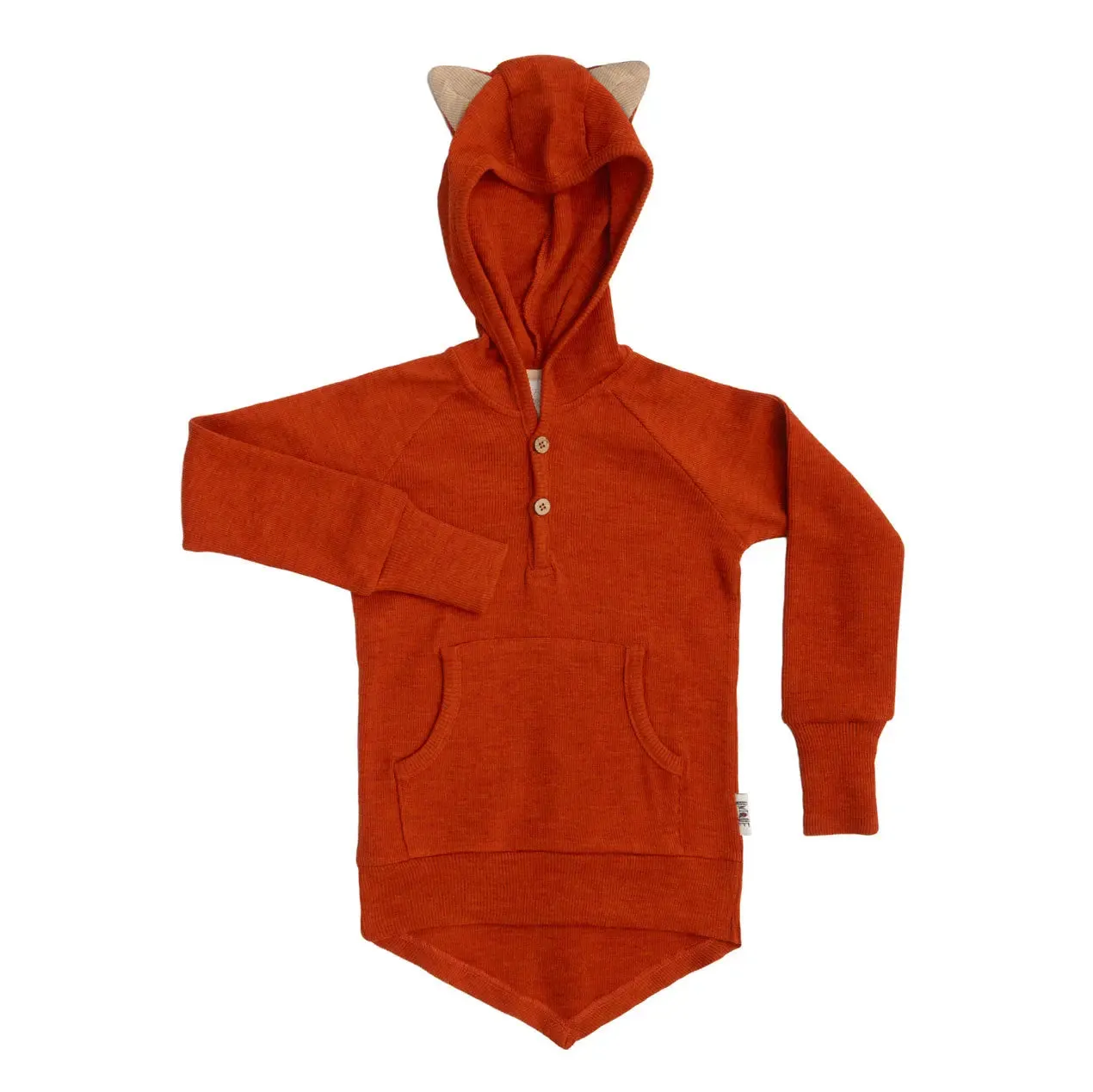 ManyMonths Kitty sweat enfant laine mérinos capuche