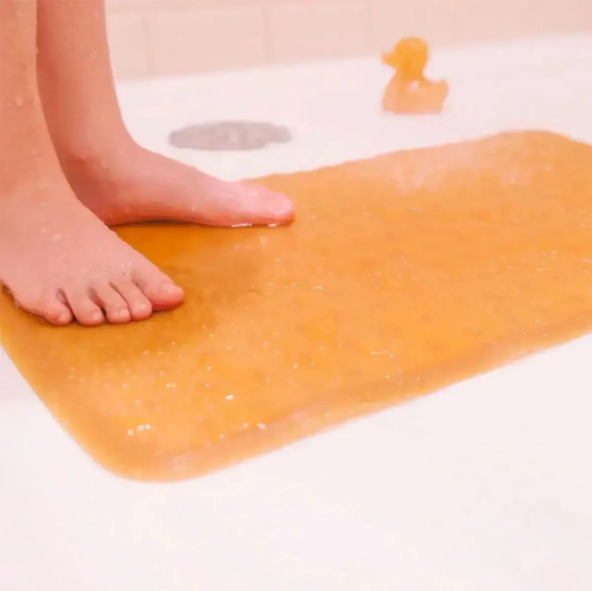 LiliNappy Hevea Wave Square tapis de bain caoutchouc 52x52 cm