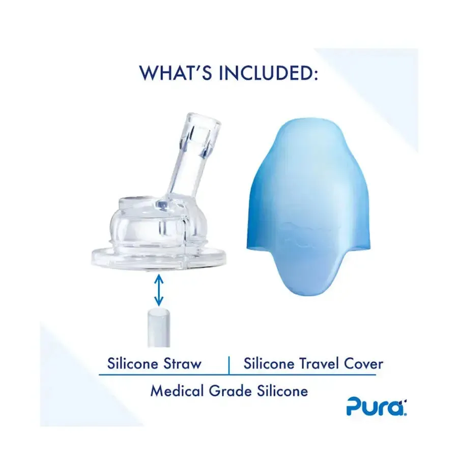 Pura Free gourde inox paille silicone 325 ml