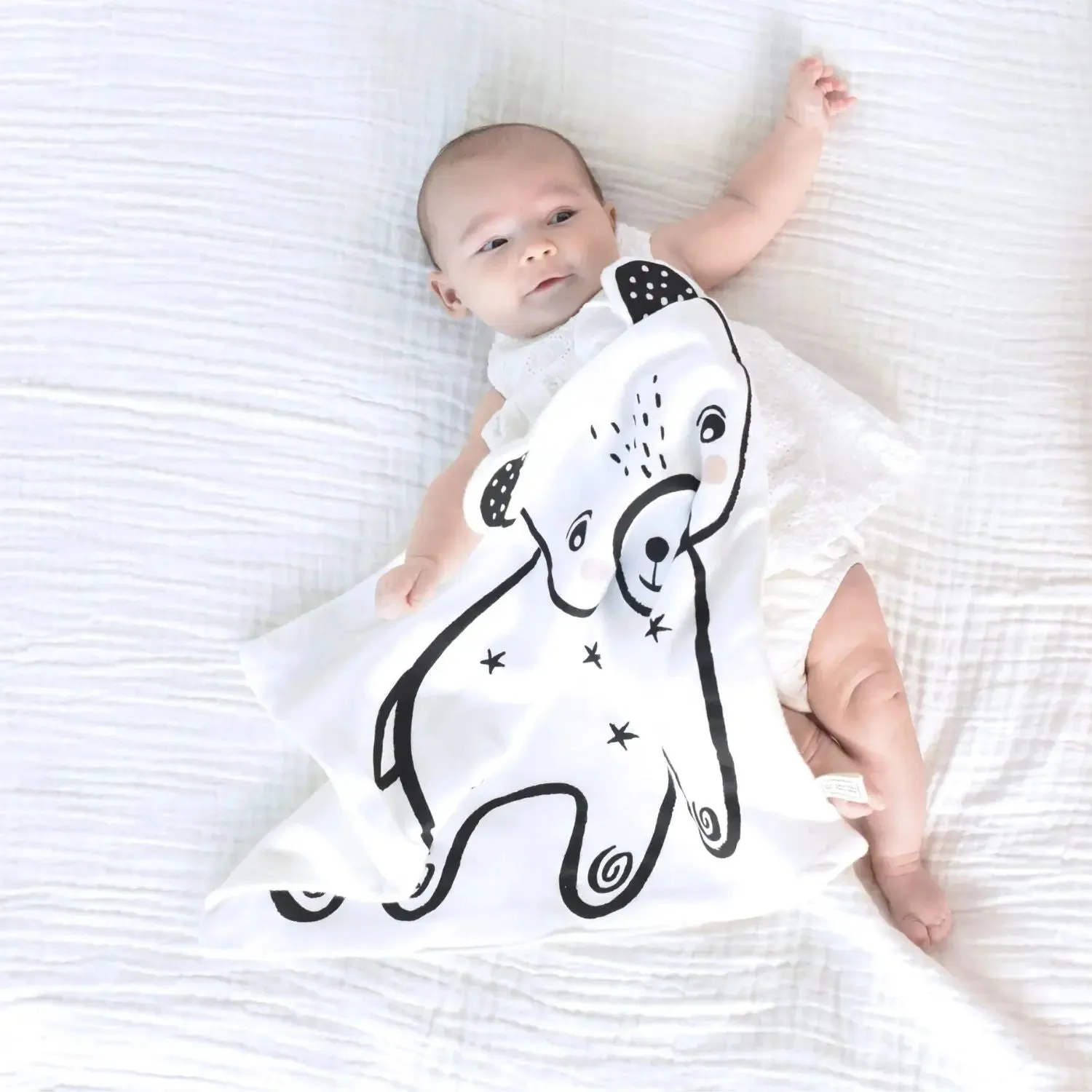 Wee Gallery Doudou couverture ours coton bio 40 cm