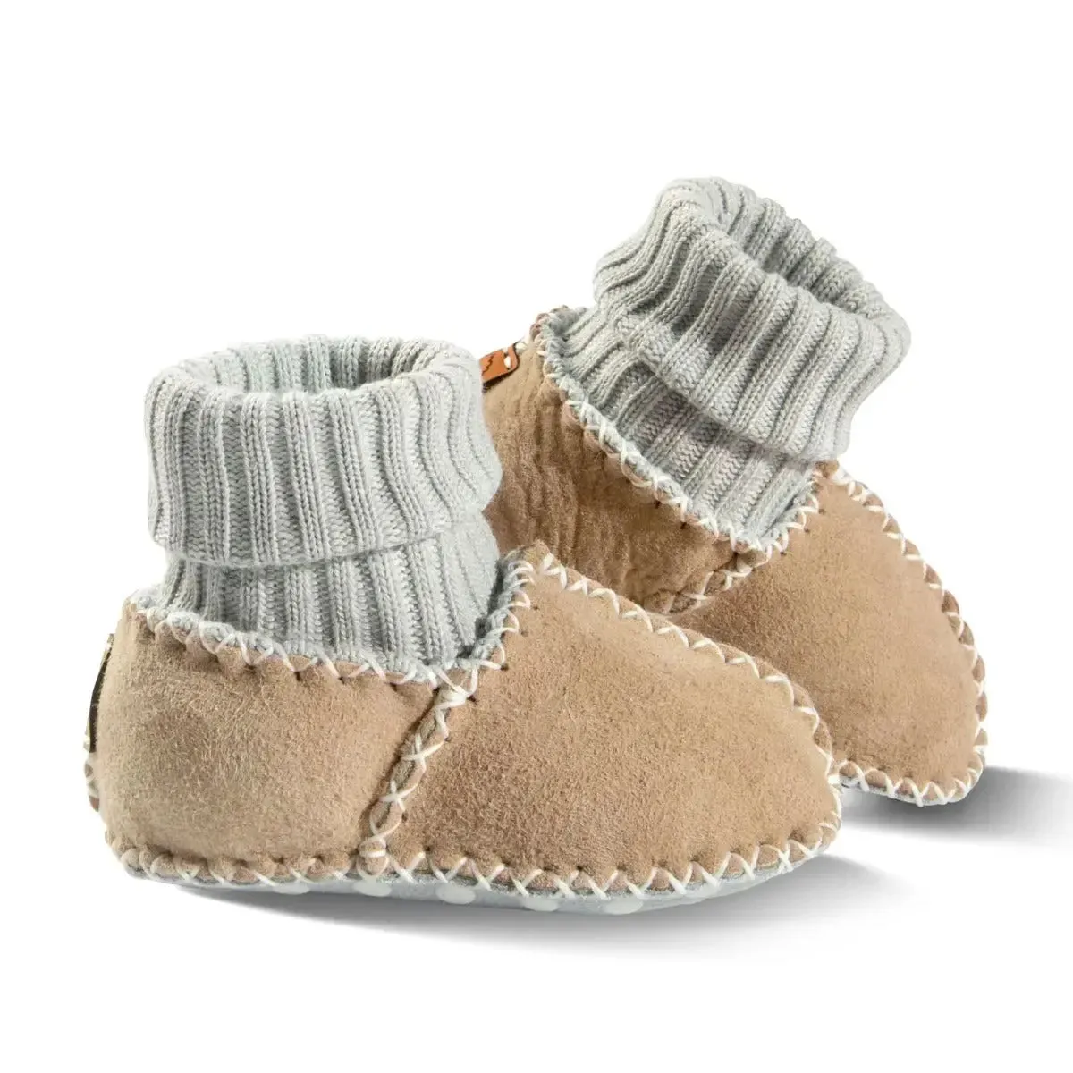 Fellhof Balu chaussons bébé peau d'agneau antidérapants
