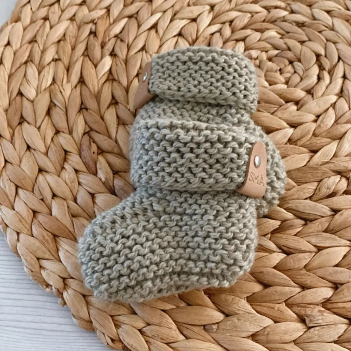 SMA Chaussons tricotés bébé laine