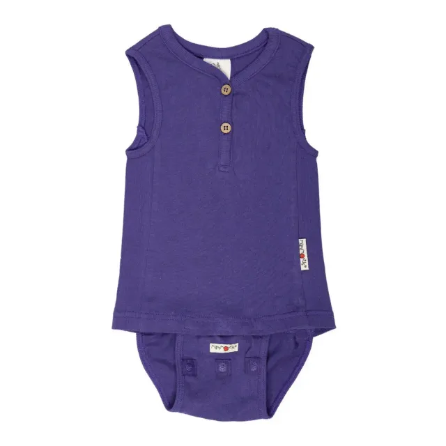 ManyMonths body débardeur chanvre coton bio Blue purple