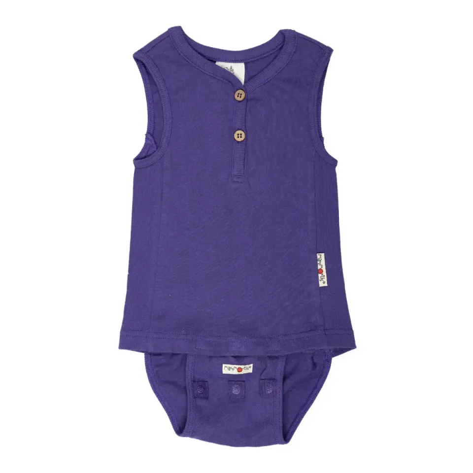 ManyMonths body débardeur chanvre coton bio Blue purple