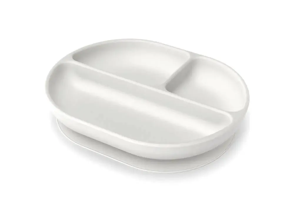 Ekobo Assiette bébé à ventouse 3 compartiments silicone