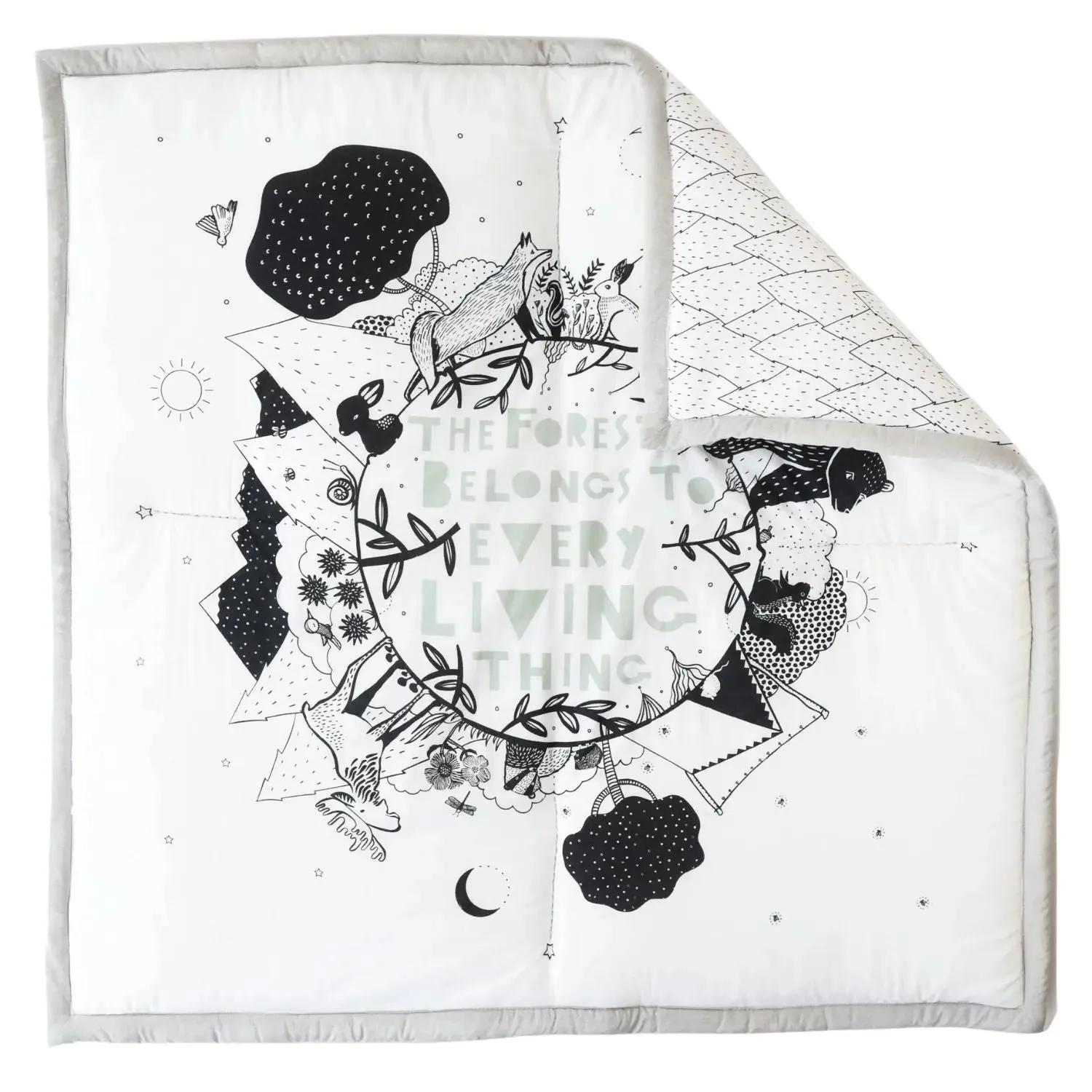 Wee Gallery tapis éveil matelassé réversible
