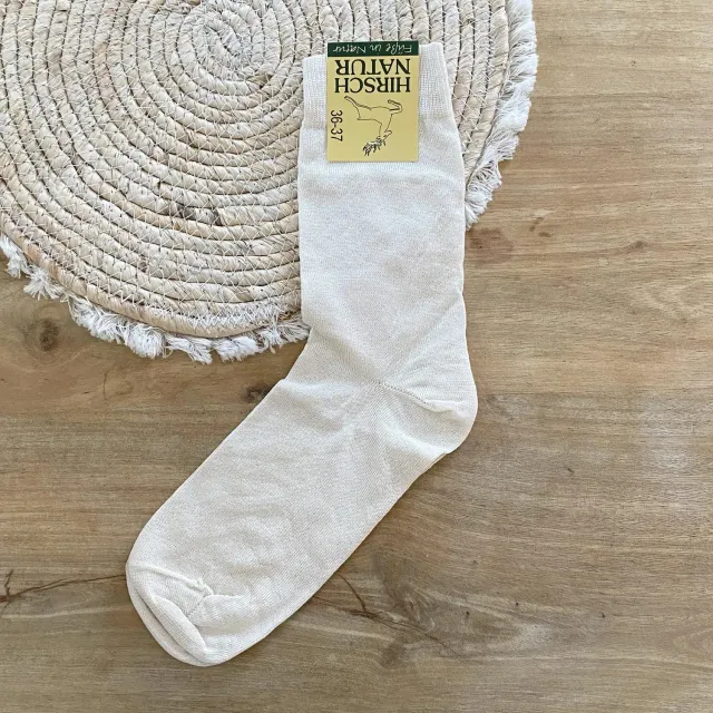 Hirsch Natur chaussettes femme soie naturelle thermorégulantes