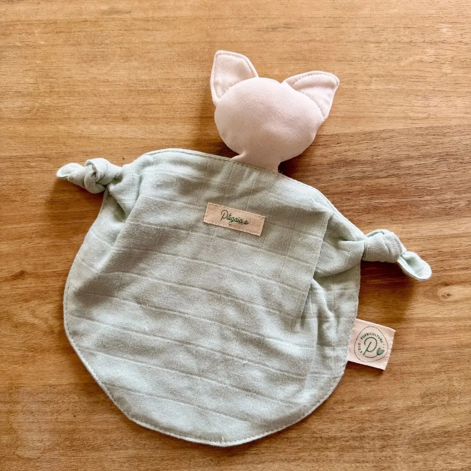 Pitigaïa doudou plat coton bio naissance
