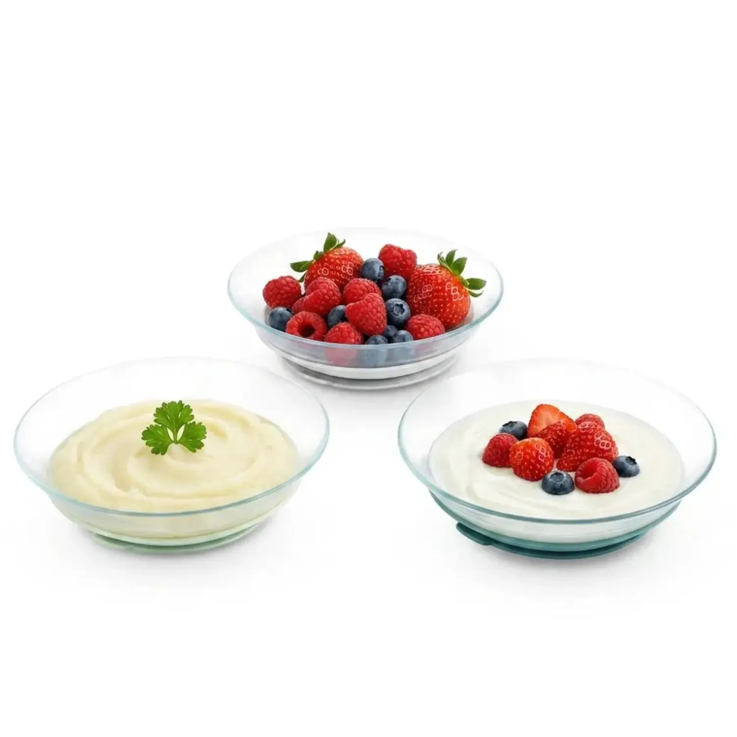 Béaba Duralex Coffret 3 assiettes verre Misty Green