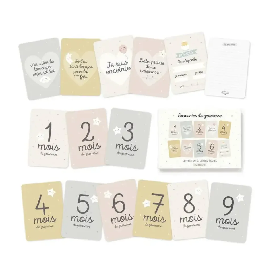Zü kit photos Souvenirs de grossesse 8 cartes
