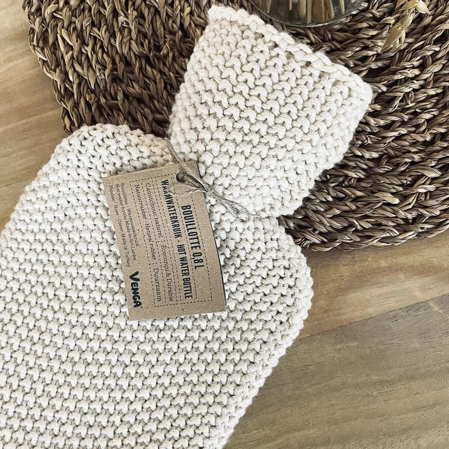 Bouillotte Écologique Latex et Coton Bio 800 ml