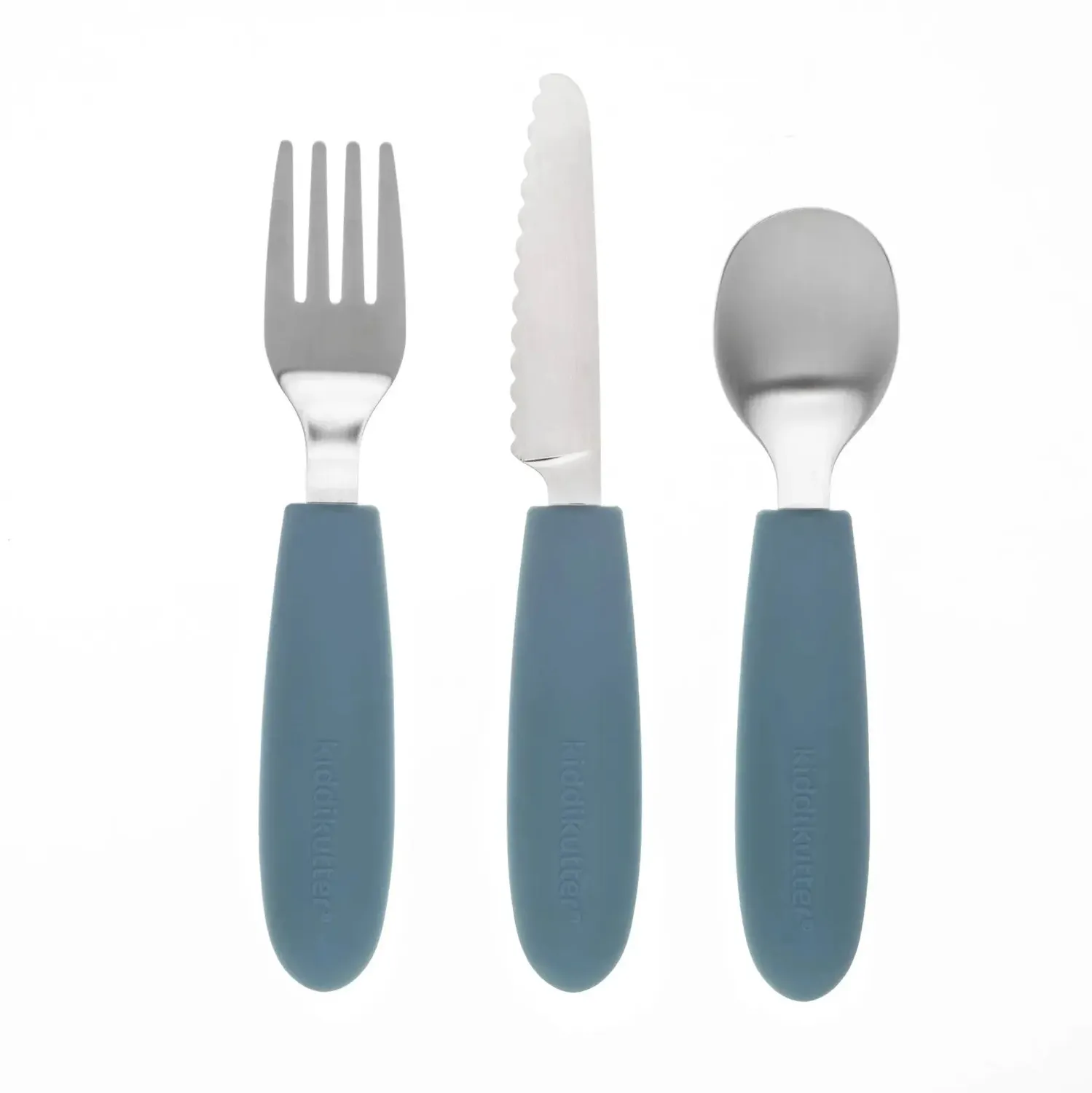 KiddiKutter set 3 couverts enfant inox et silicone