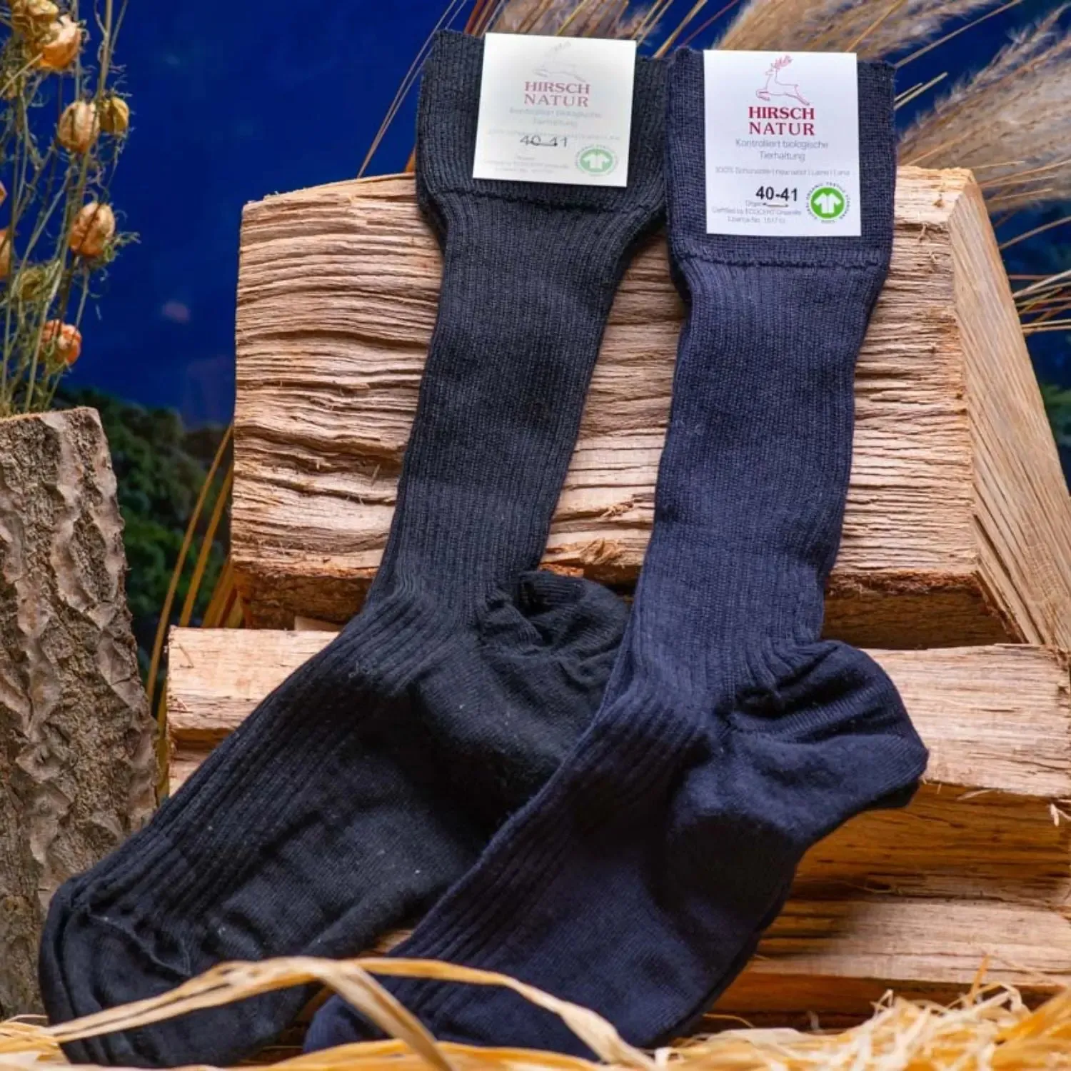 Hirsch Natur chaussettes ville laine mérinos adulte