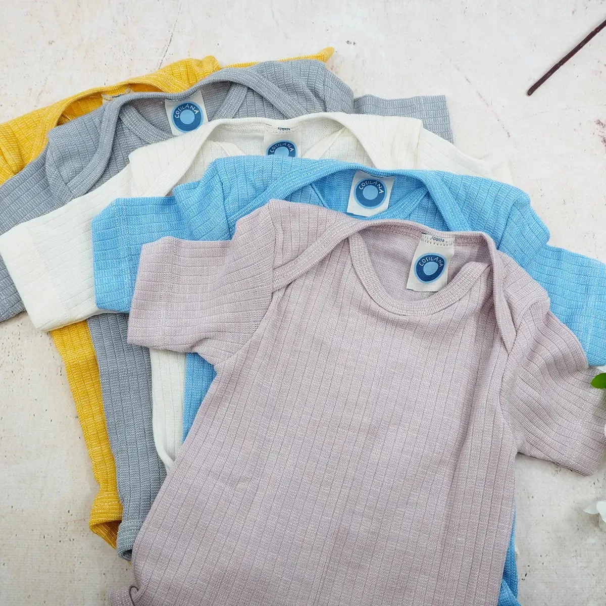 Cosilana body manches courtes laine soie coton bio