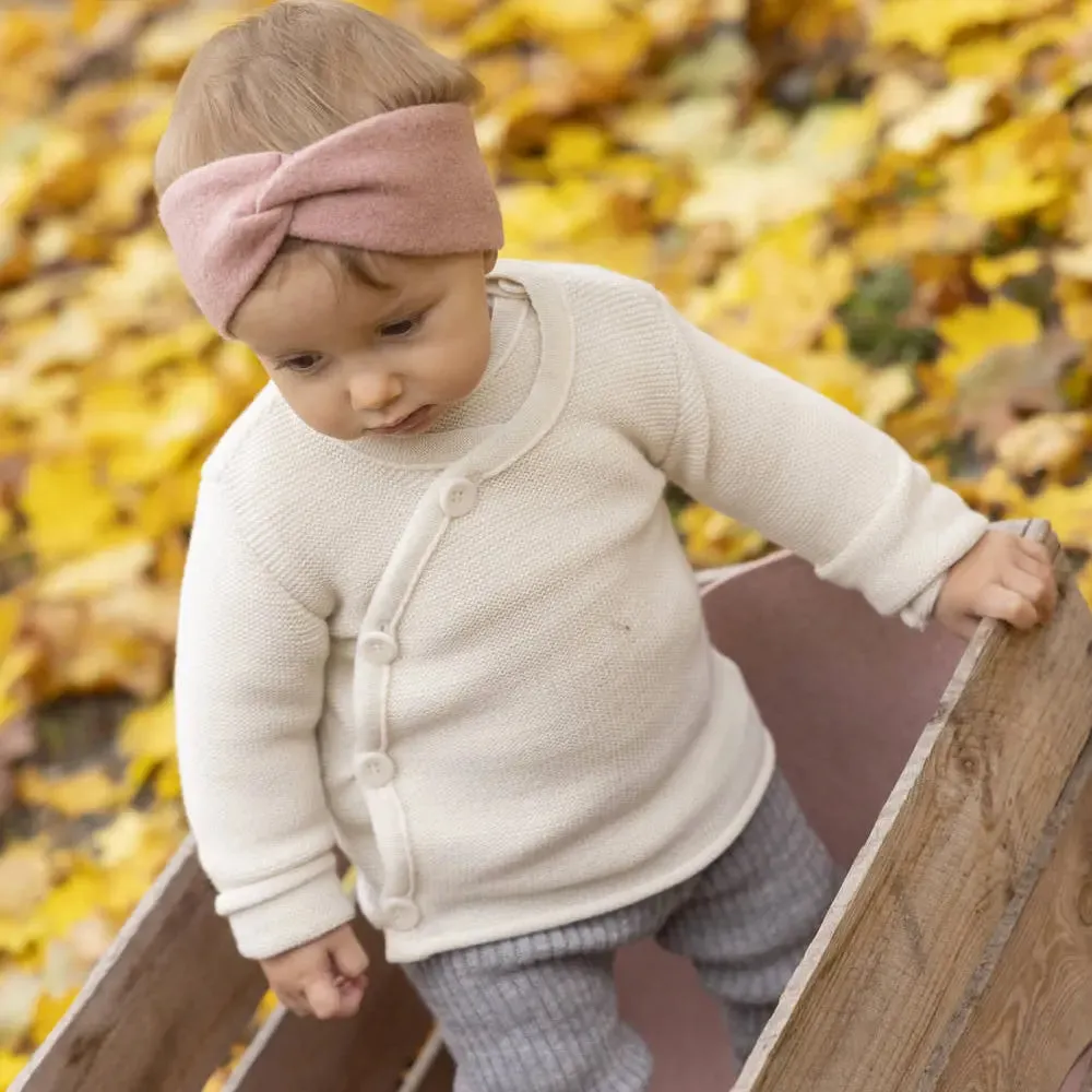 Disana gilet laine mérinos bébé boutons tagua