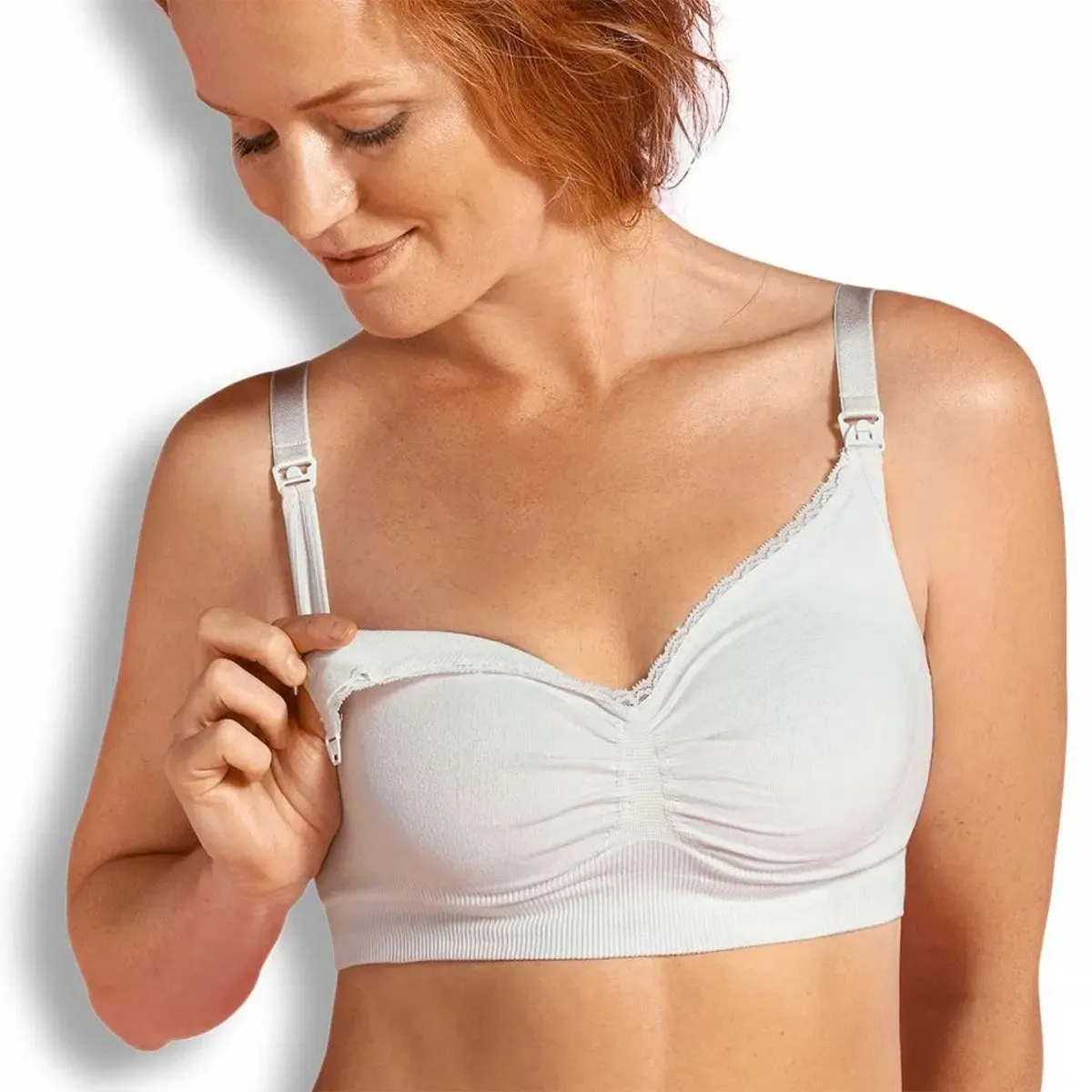Carriwell soutien-gorge allaitement coton bio blanc sans armatures