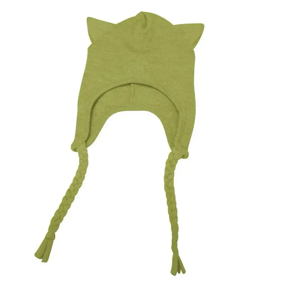 Manymonths Beanie Kitty bonnet laine mérinos Pea Purée