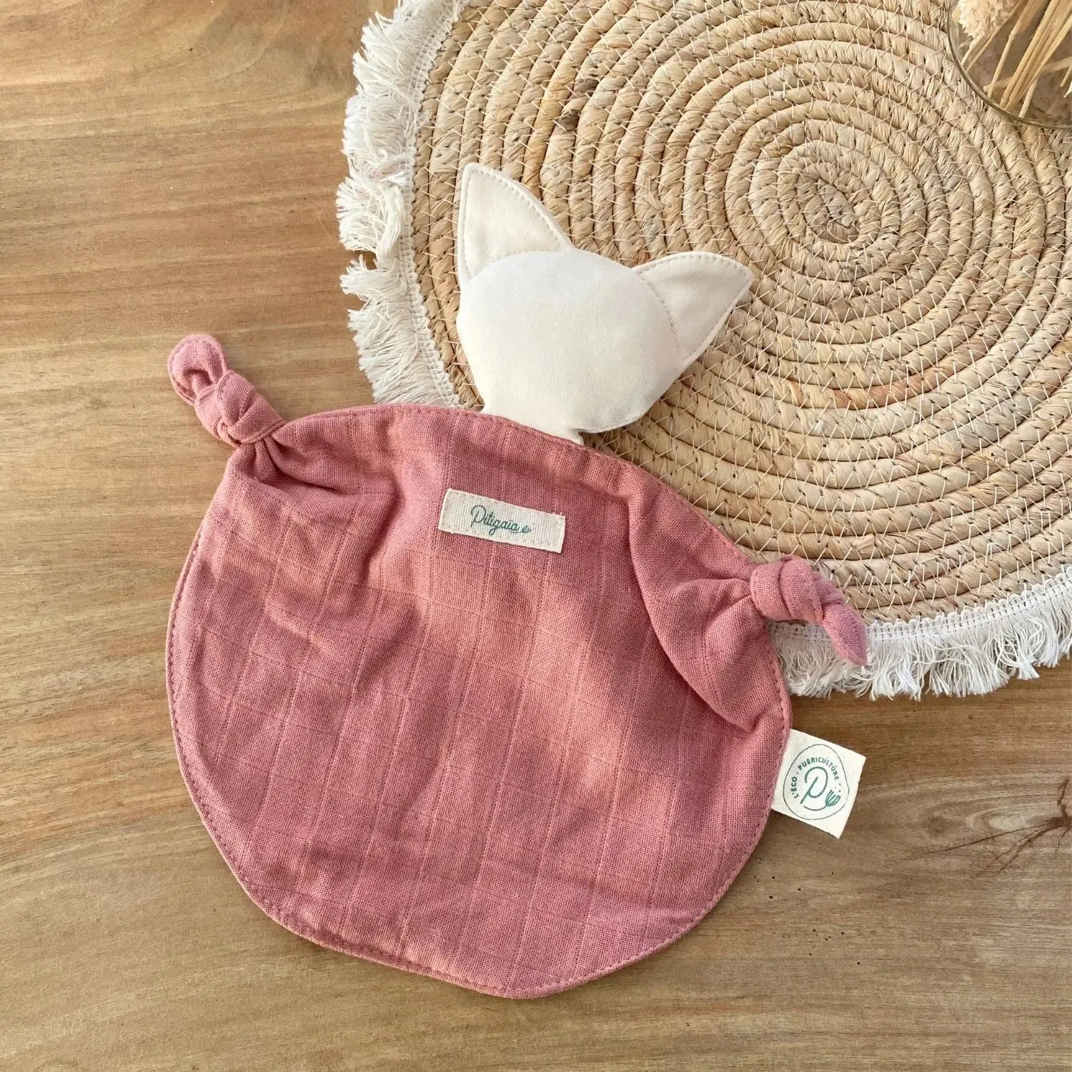 Pitigaïa doudou plat coton bio naissance