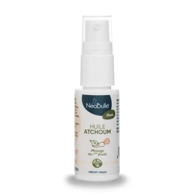 Néobulle Atchoum huile de massage bébé 3 mois thym