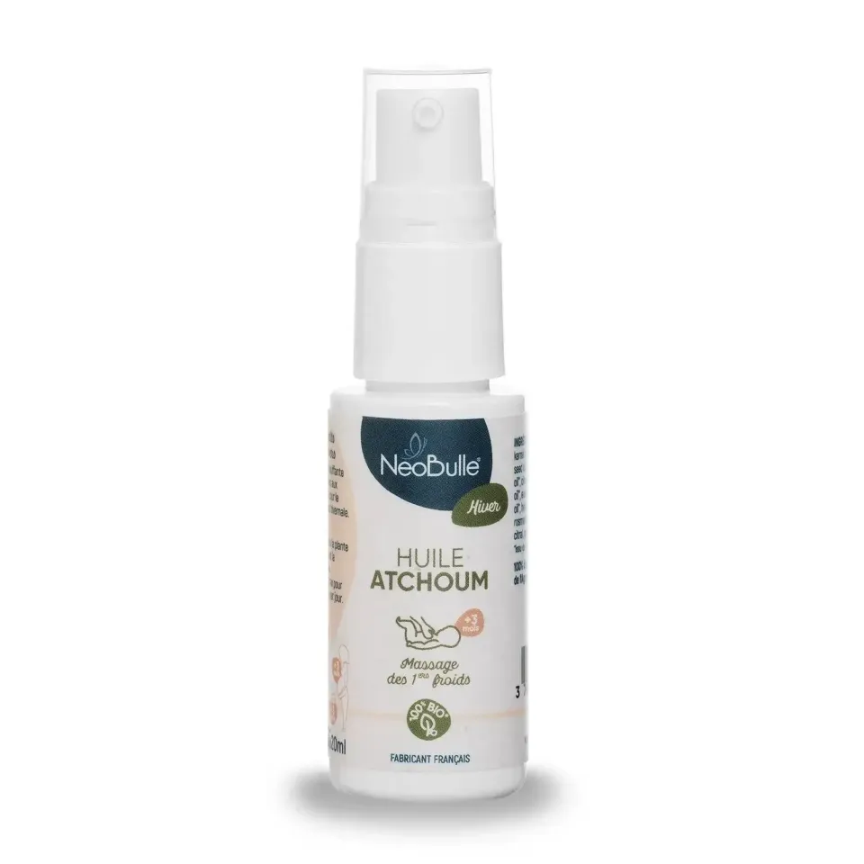Néobulle Atchoum huile de massage bébé 3 mois thym