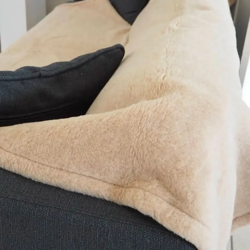 Saling Couverture pure laine vierge & poil de chameau 150x185 cm
