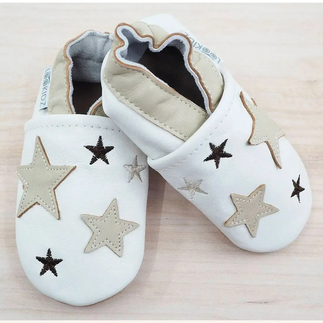Lookidz chaussons cuir souple bébé