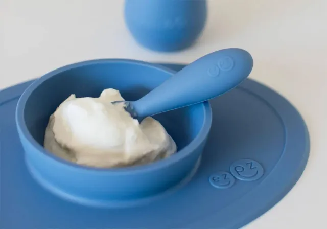 EZPZ First Foods Set coffret repas silicone Indigo 4 pièces