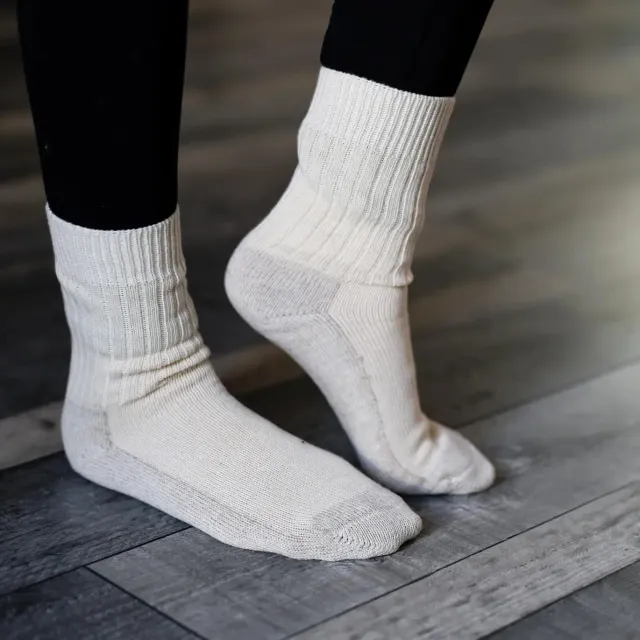 Hirsch Natur chaussettes adultes laine coton lin chaudes