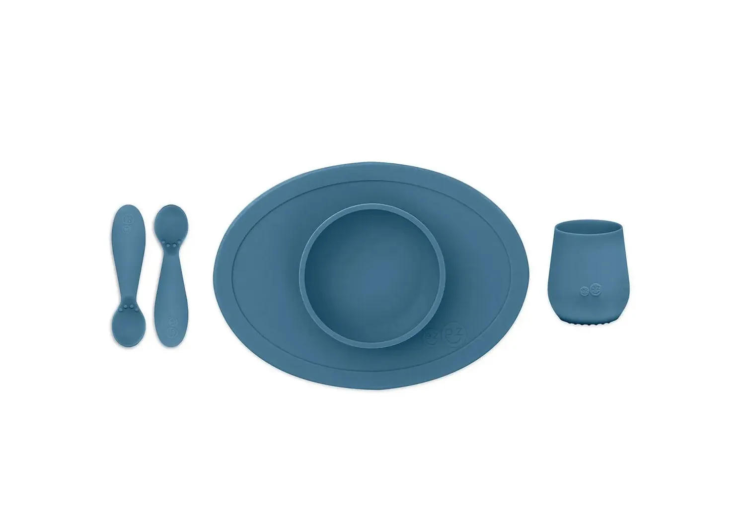 EZPZ First Foods Set coffret repas silicone Indigo 4 pièces