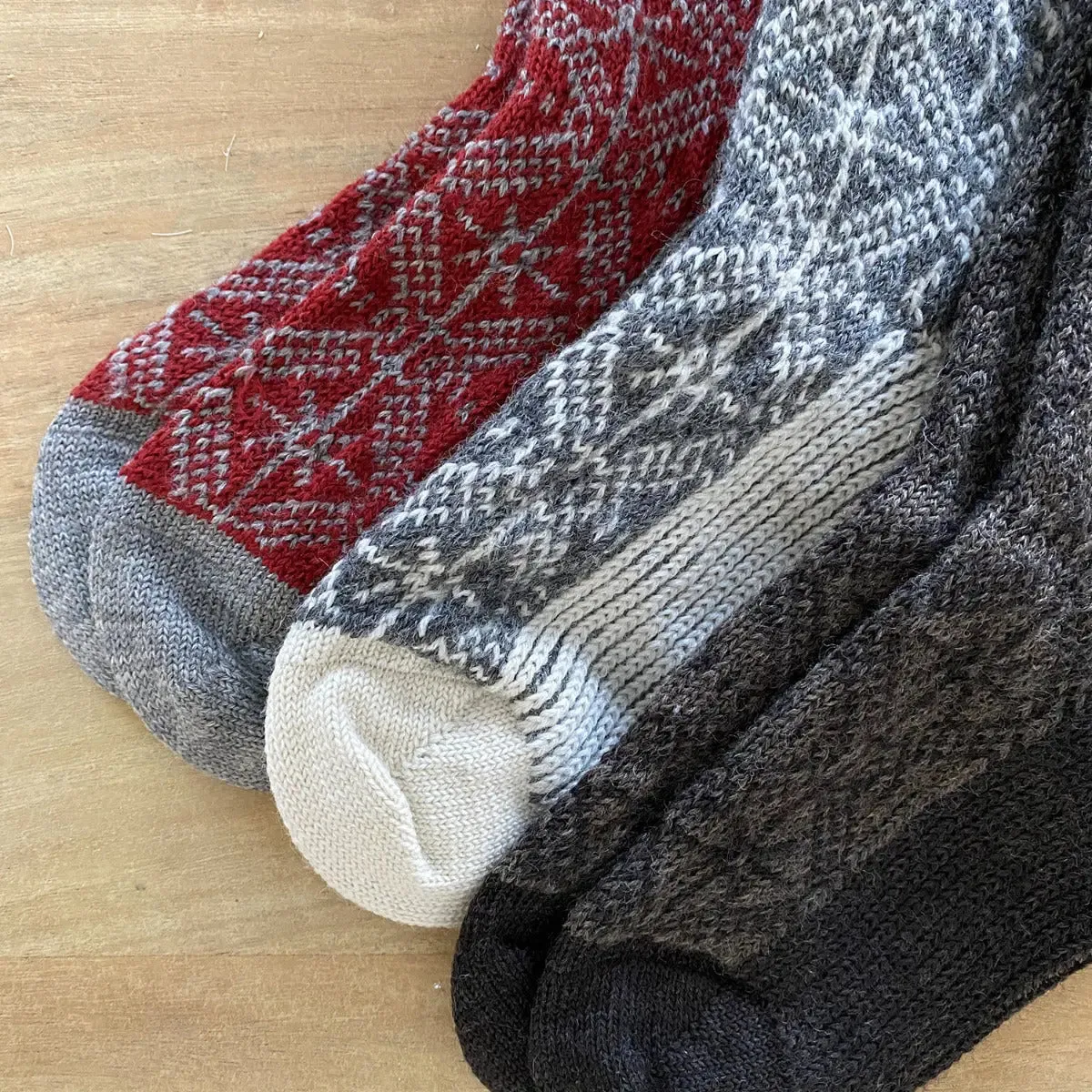 Hirsch Natur chaussettes flocons laine