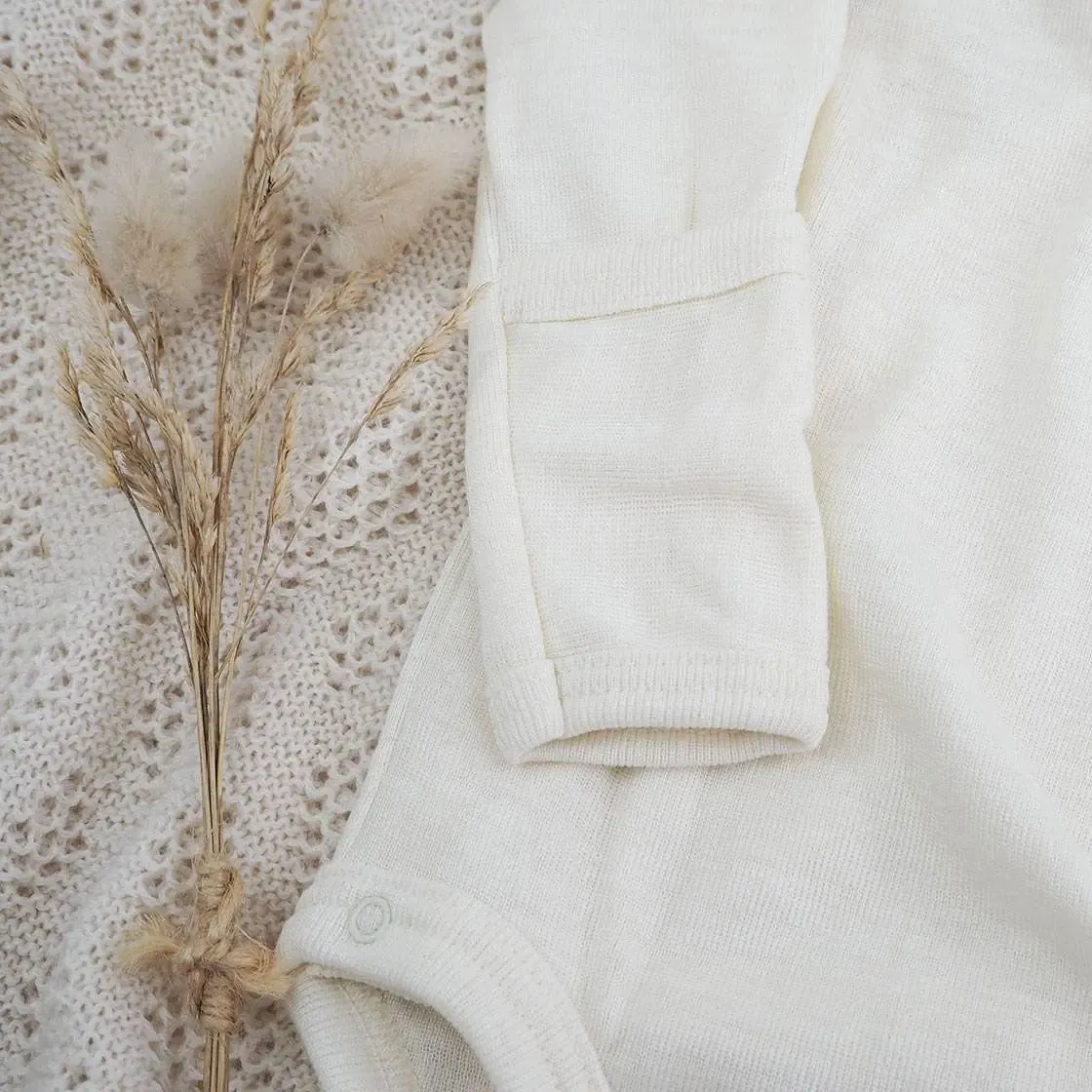 Cosilana body manches longues laine soie naissance