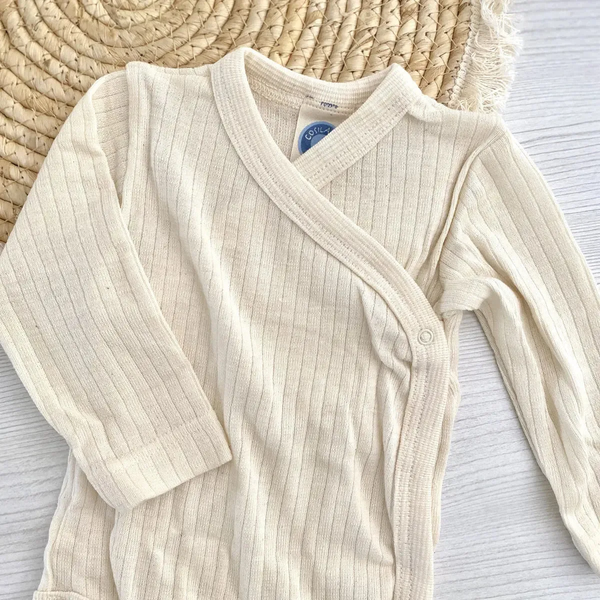 Cosilana body bébé manches longues laine coton soie
