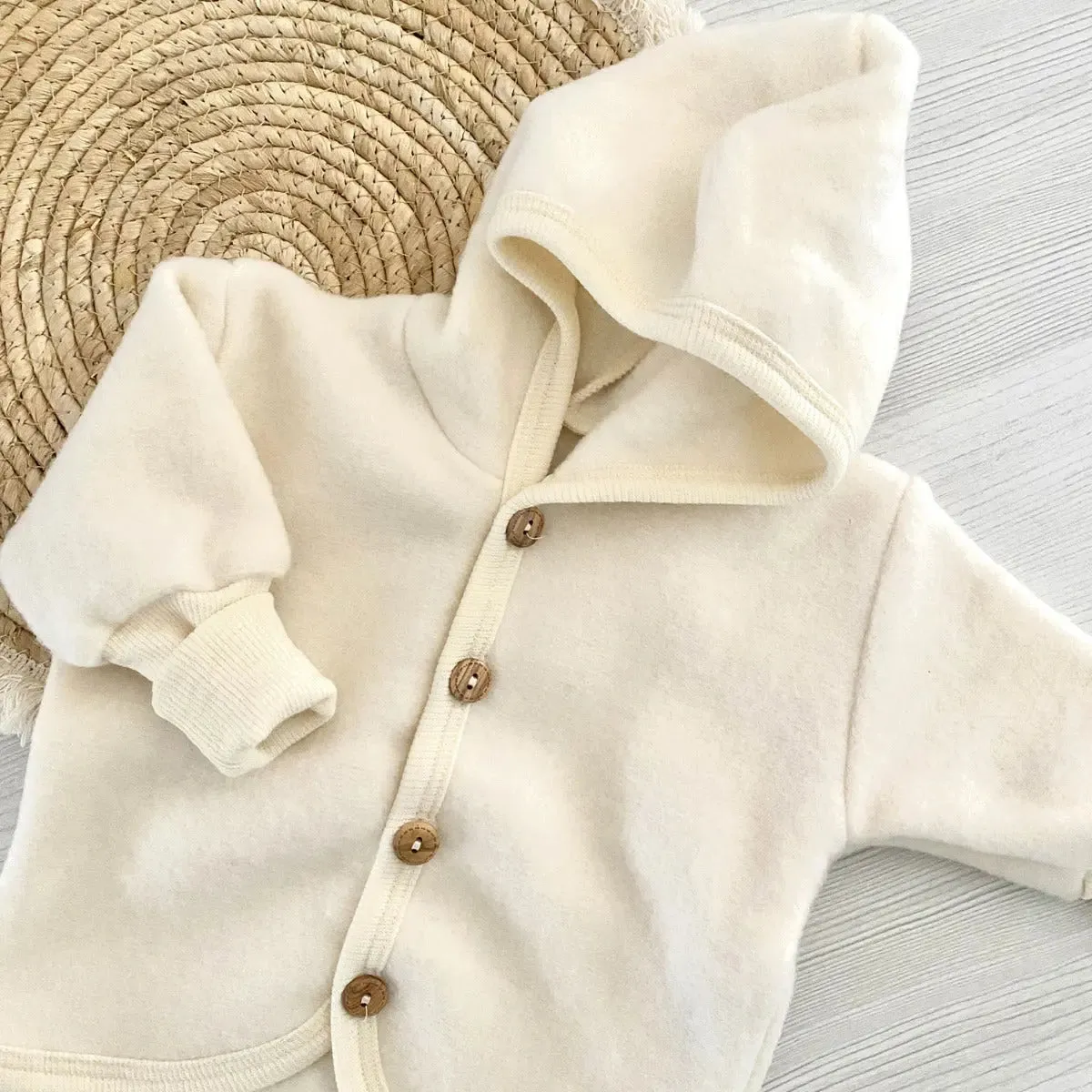 Cosilana Naturel veste polaire laine mérinos coton bio